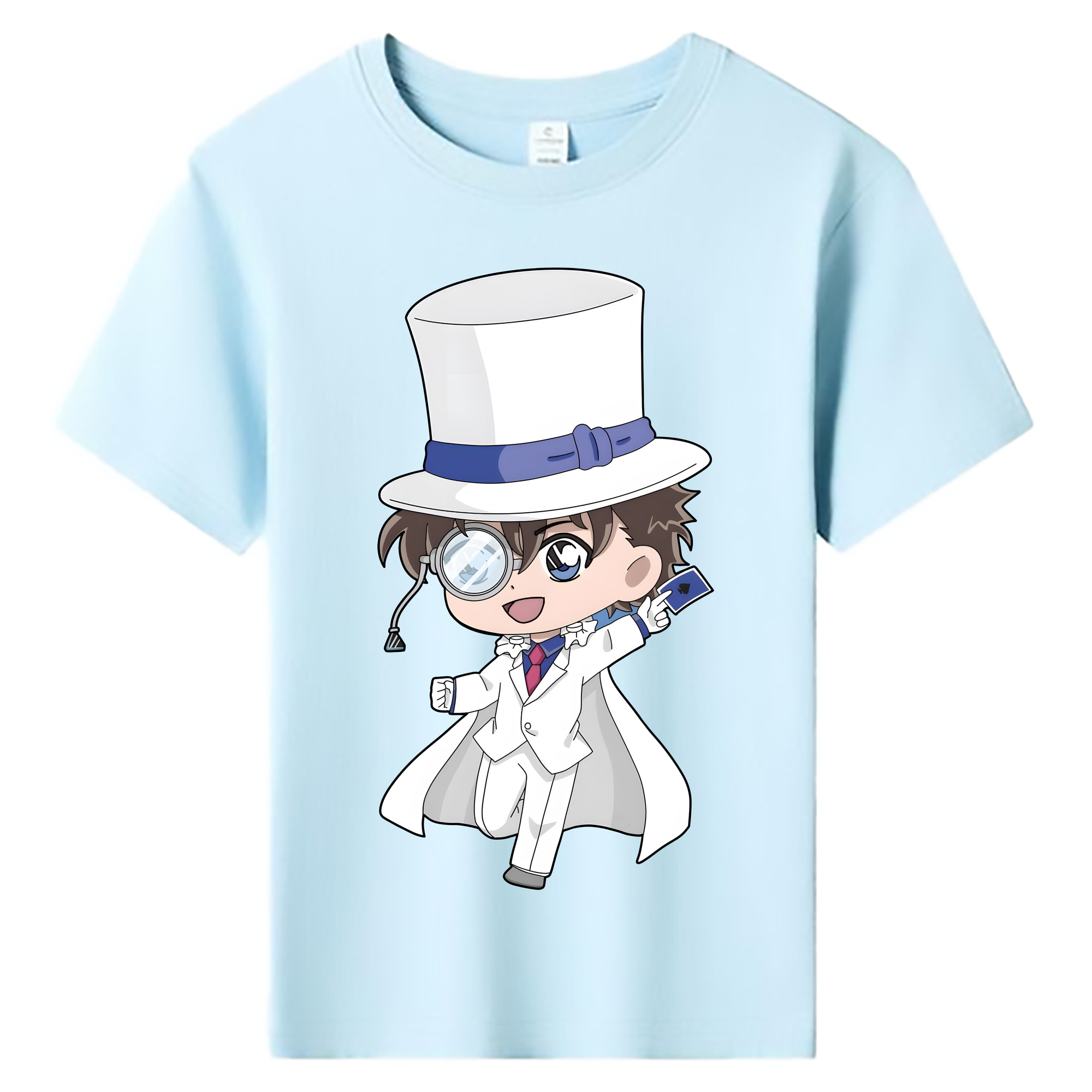 （画像用） 名探偵コナン くろば かいと Detective Conan Kuroba Kaito 綿100％キッズTシャツ（フロントプリント）